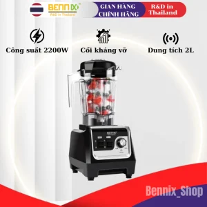 Máy xay công nghiệp Bennix Thái Lan công suất 2200w Xay đá bi khỏe bền bảo hành 24 tháng