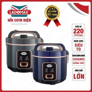 Nồi Cơm Điện Ladomax HA-7922 Nắp Gài 2.2L  Lòng Niêu Nhôm Phủ Men Chống Dính Hàng Chính Hãng, BH 12 Tháng